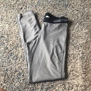 Gray Nike Pro leggings